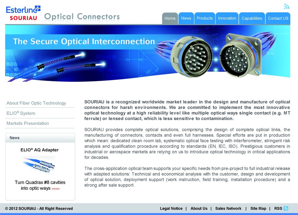 Le site web des connecteurs optiques : www.optical